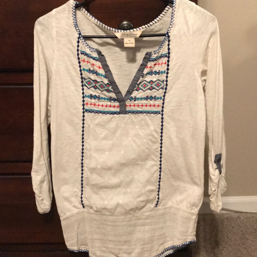 Long-sleeve tunic top